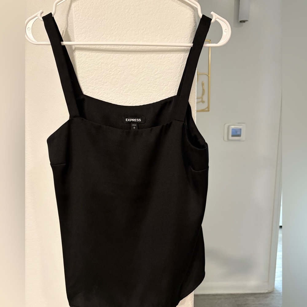 Silk black tank from express